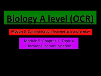 Hormonal communication (A level biology)