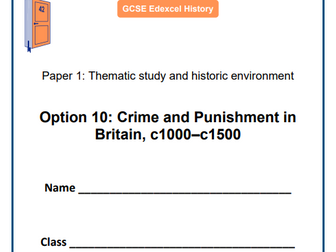 Crime and Punishment Workbook Edexcel