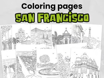 San Francisco Coloring Pages | Perfect for sub-plans, bulletin boards & starters