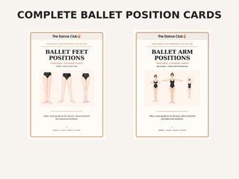 Complete Ballet Position Teaching Cards