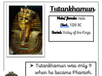Pharaoh Fact cards