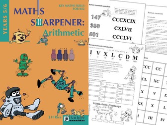 Roman Numerals Worksheet for Years 5 to 6