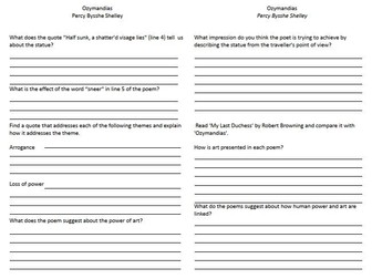 AQA Power and Conflict Work Booklet