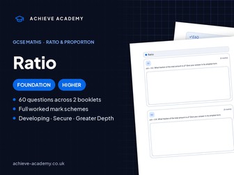 Ratio GCSE Maths Booklets | Foundation & Higher + Mark Schemes
