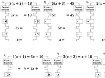 Equations with Brackets - Templates