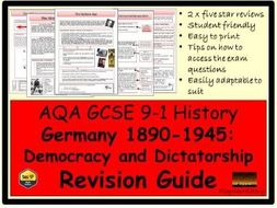 Germany Democracy and Dictatorship Revision Guide AQA GCSE 9-1 by ...