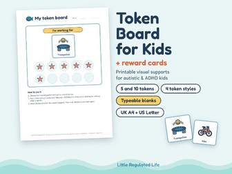 Token Board and Reward Chart – 40 Tokens
