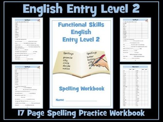 English Functional Skills - Entry Level  2 - Spelling Workbook