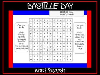 Bastille Day Word Search