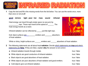KS3 PHYSICS HEAT TRANSFER - Infrared Radiation