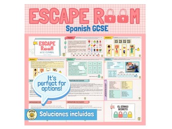 Spanish GCSE Taster lesson Introductory session Escape Room. Options. Vocabulary, grammar & skills