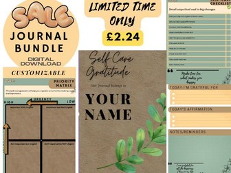 Daily Gratitude Self-care journal/planner