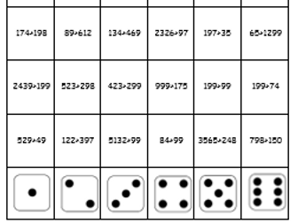 Roll and Solve - Adding multiples of 10/100 and adjusting