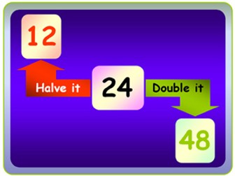 Doubling and Halving  Mixed Word Problem Worksheet