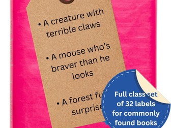 World Book Day - Blind Date With a Bookshop – Printable Clue Labels & Teacher Guide