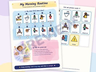My Morning Routine: Visual Checklist with Picture Cards