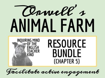 Animal Farm Quiz, Close Reading, and Vocabulary Games Bundle for Chapter 5