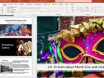 Mardi Gras Powerpoint and lesson plan