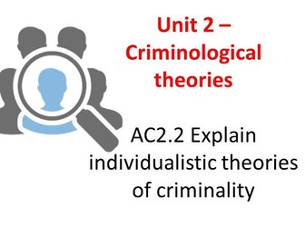 Unit 2 - AC2.2 Individualistic theories or criminality