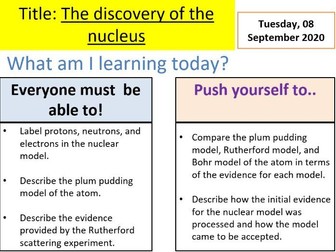 P7.2 Discovery of the nucleus AQA