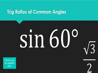 Trigonometric ratios of common angles