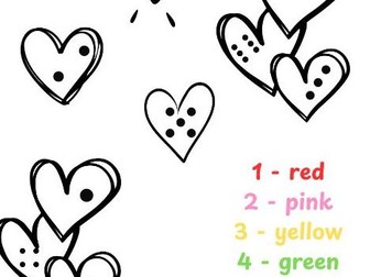 Valentine's Day - Subitise and Colour