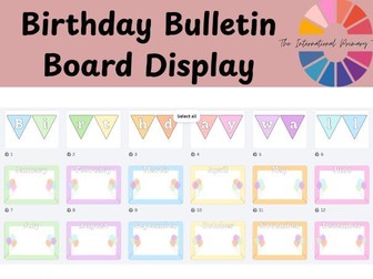 Birthday Wall Classroom Display | Birthday Bulletin Board | Monthly Birthday Chart