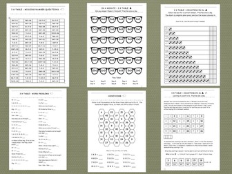 Three Times Table - Comprehensive Workbook