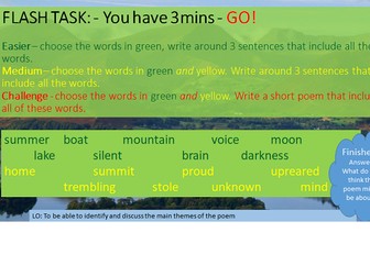 The Prelude - Wordsworth GCSE AQA