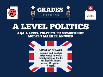 AQA A LEVEL Politics: GRADE A* EU Membership Model 9 Marker