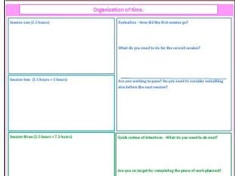 Organisation of time/time management in exam doc.