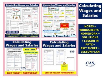 Financial Math | Calculating Wages and Salaries | Workbook | Exit Ticket