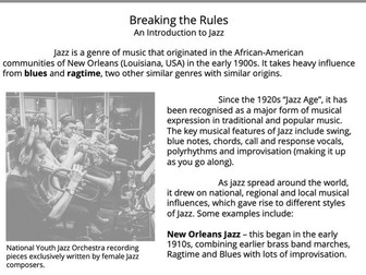 Musicology: Jazz History Comprehension