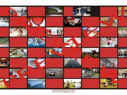 City versus Country Living Checkerboard Game