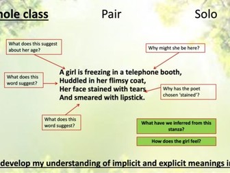 Year 7 Nature Poetry Scheme of work