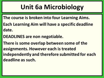 Unit6a Microbiology AQA Applied Science Level 3 1775 course LA1
