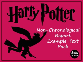 Harry Potter & The Philosopher's Stone: Non-Chronological Report Example Text Pack