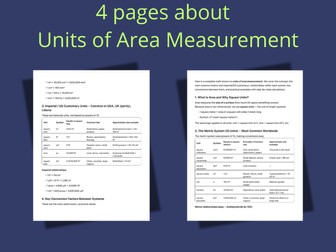 Units of Area Measurement