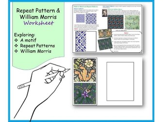 Art cover work/cover lesson worksheet - Repeat Patterns