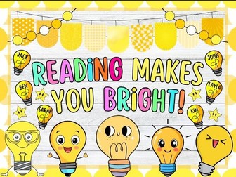 Reading Makes You: Bright & Back To School Bulletin Board or Door Decor Kit | August & September