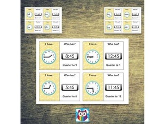 Time Loop Cards - Quarter To