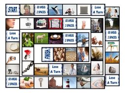 Phonics 2 Letter Digraphs ch-wh-th-sh-ph-gh Photo Board Game
