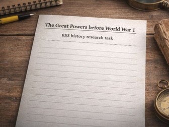 The Great Powers before World War One: KS3 History