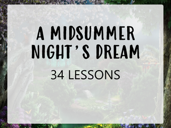 A Midsummer Night's Dream Scheme of Work