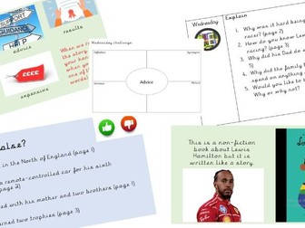 Year 2 Lewis Hamilton VIPERS guided reading planning