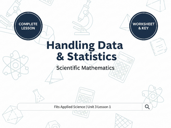 Scientific Data Handling & Statistics Worksheets | Master Standard Deviation Fits BTEC Unit 3