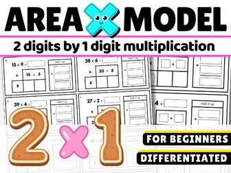 **Title:**   Area Model Multiplication Worksheets: 2-Digit by 1-Digit | Box Method | KS2 Maths