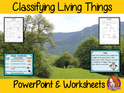 Classifying Living Things PowerPoint and Worksheets | Teaching Resources