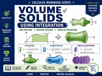 Volume of Solids by Integration Worksheets