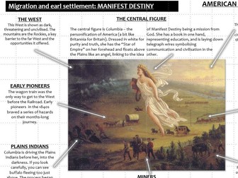 GCSE History American West Manifest Destiny analysis with worksheet